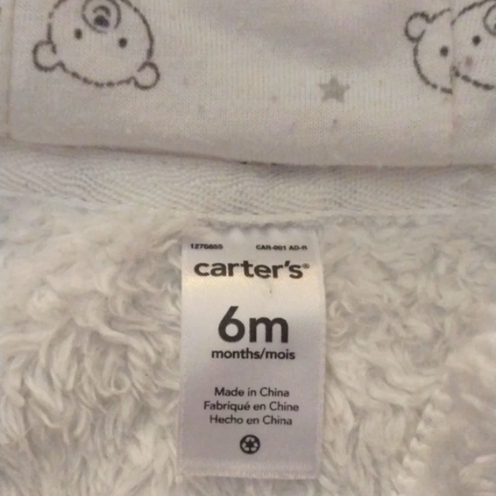 Carter's 6month Baby Bear Zip up
